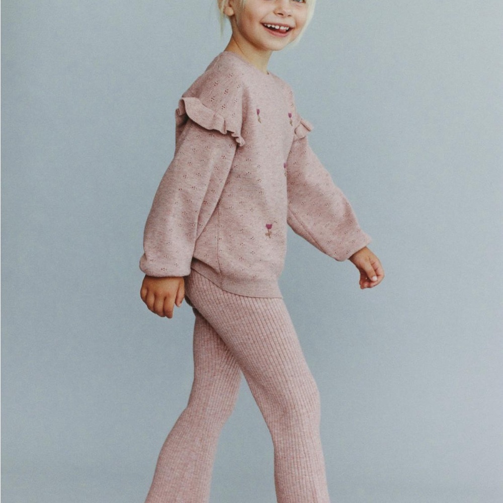 Zara Toddler Pink Knit Sweater Set - Picture 3 of 10